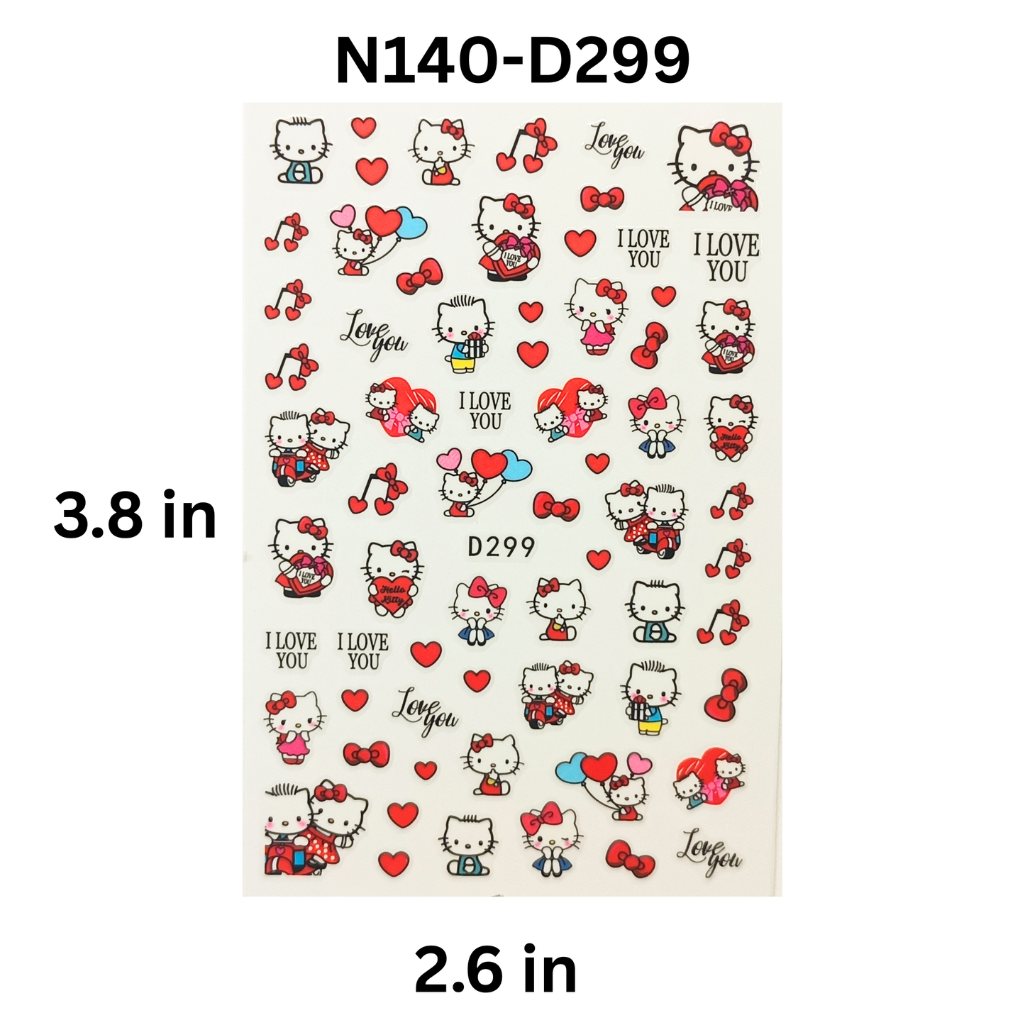 3D Hello Kitty Nail Art Stickers – Cute Manicure Decoration