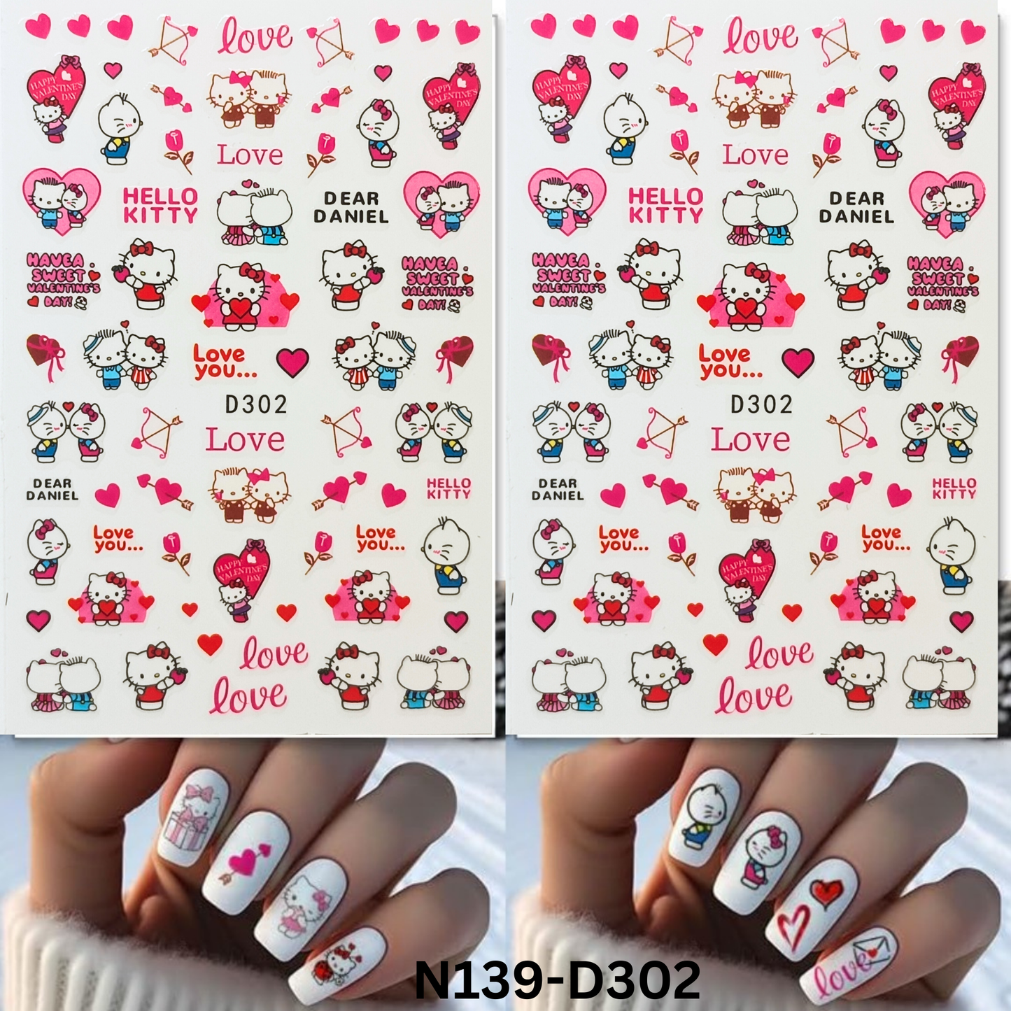Cute & Fun Hello Kitty Nail Decals – DIY 3D Manicure Set