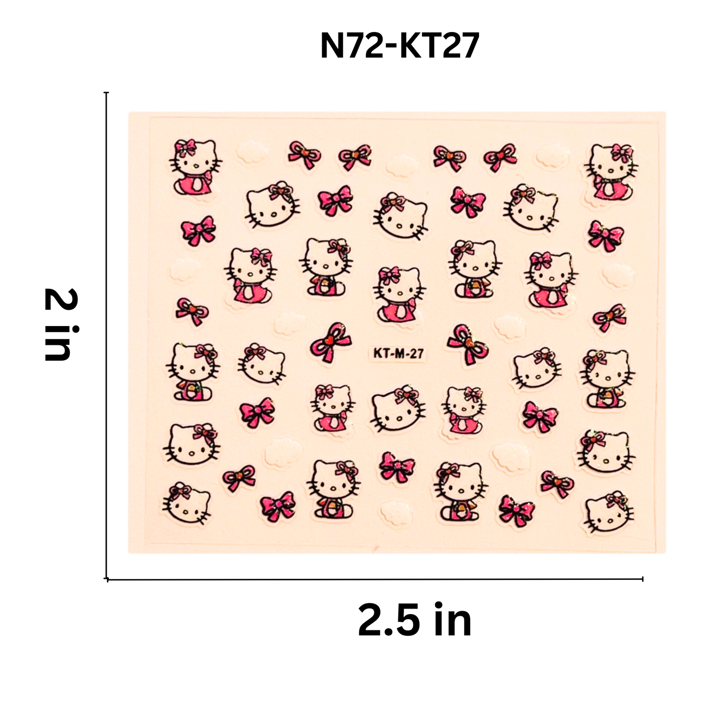 Set of 5 Hello Kitty Nail Decorations – Adorable Designs for Kids & Adults