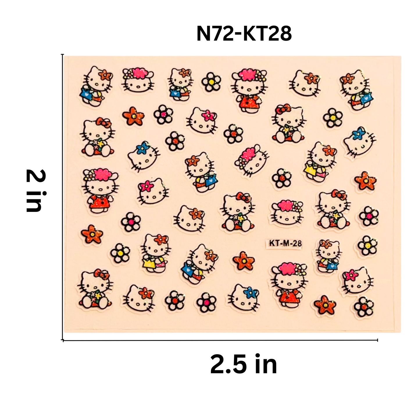 Set of 5 Hello Kitty Nail Decorations – Adorable Designs for Kids & Adults