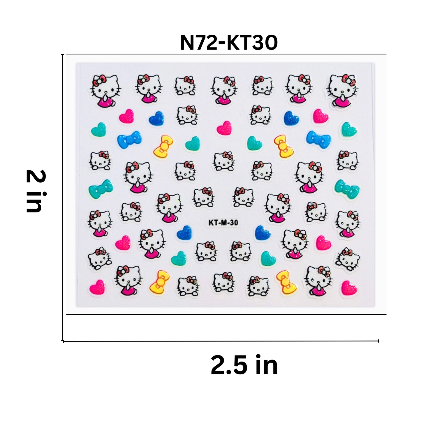 Set of 5 Hello Kitty Nail Decorations – Adorable Designs for Kids & Adults