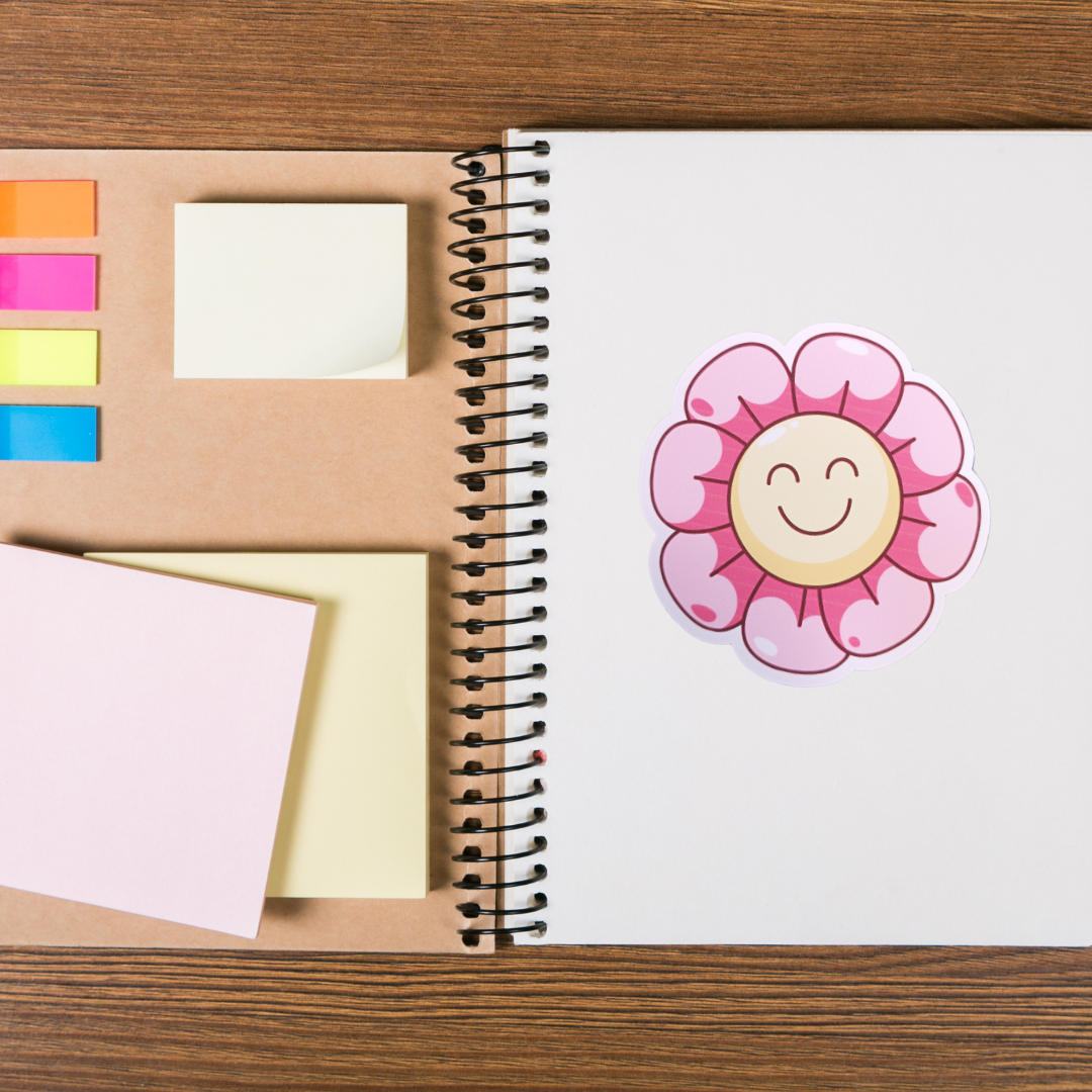 Tammy Flame Floral sticker,Waterproof Vinyl Sticker 3 Inch Durable Decal for Laptops, Water Bottles, Phones,High Quality