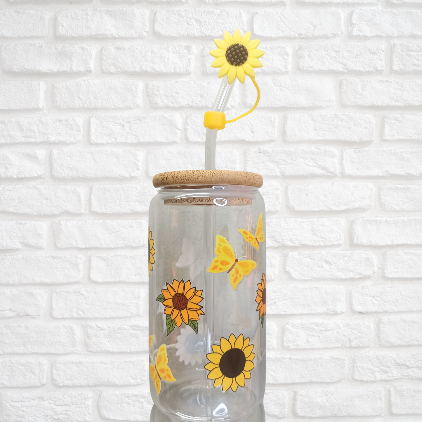 Sunflower Dream Glass Cup, Glass Cup 16oz & 20oz Custom Glass Tumbler, Customizable Drinkware, Clear Glass Mug, Unique Gifts for Her