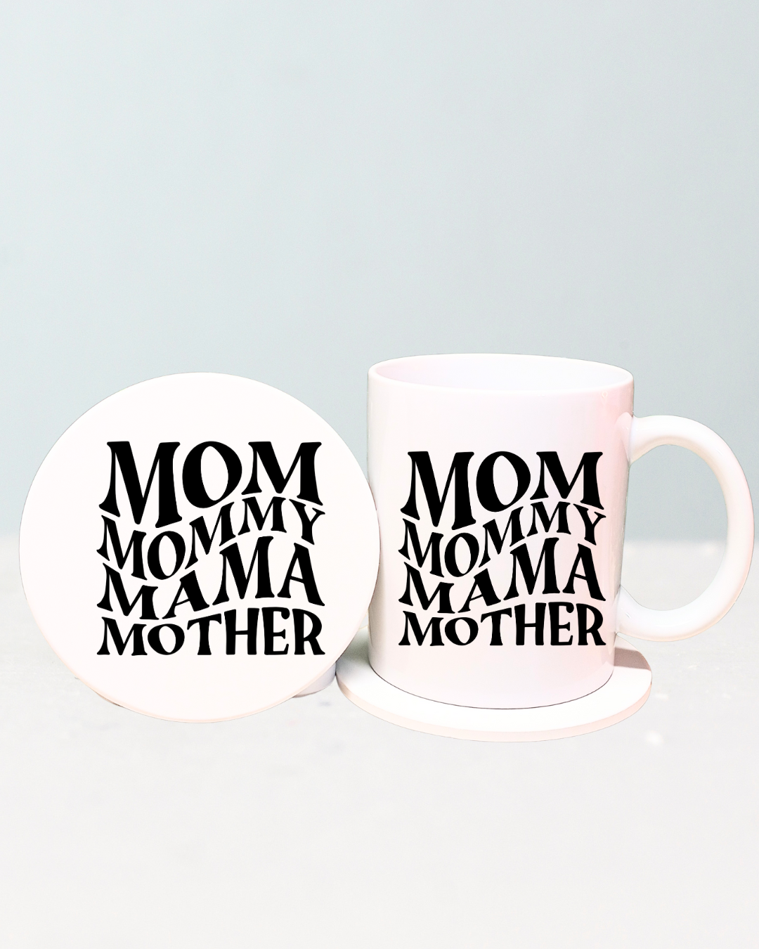 Mom Ceramic Mug & Coaster | Mother's Day Gift, Mom Birthday Gift, Coffee Lover Gift