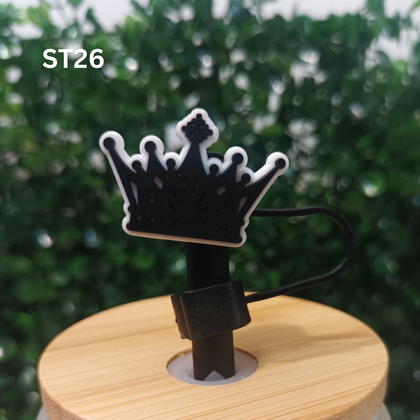 Crown Straw Toppers(8mm-10mm) Reusable Silicone Drink Covers for Tumblers & Cups | Fun Accessories for Parties & Gifts