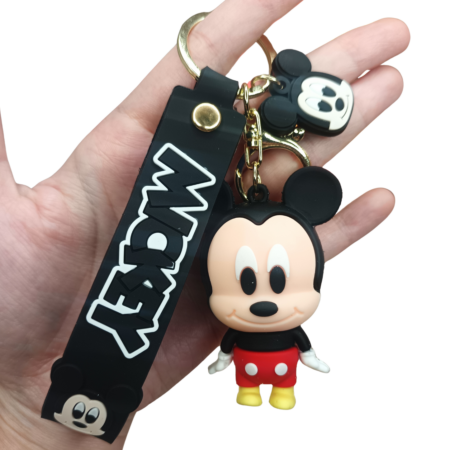 Cute Mickey Mouse Keychain with Strap – Cartoon Bag Charm & Gift Idea