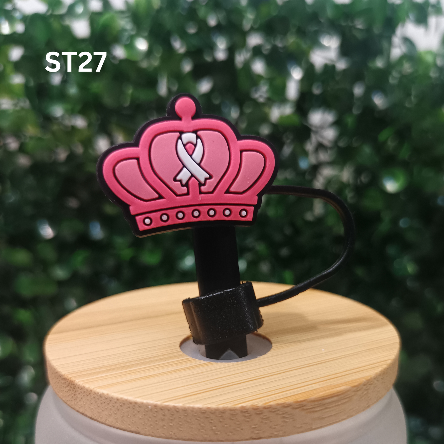 Crown Straw Toppers(8mm-10mm) Reusable Silicone Drink Covers for Tumblers & Cups | Fun Accessories for Parties & Gifts