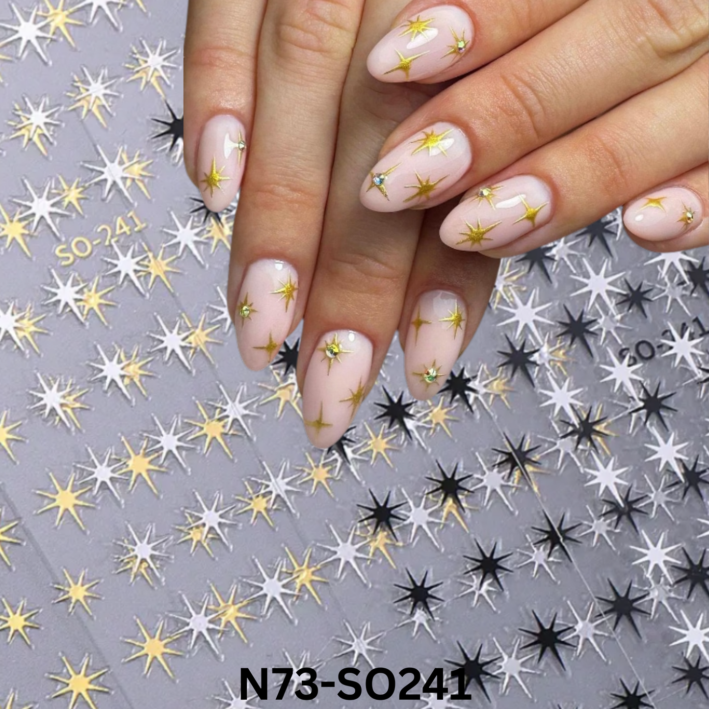 3D Star Nails Art Stickers Starlight Stylish tyles Self Adhesive Decals Nail