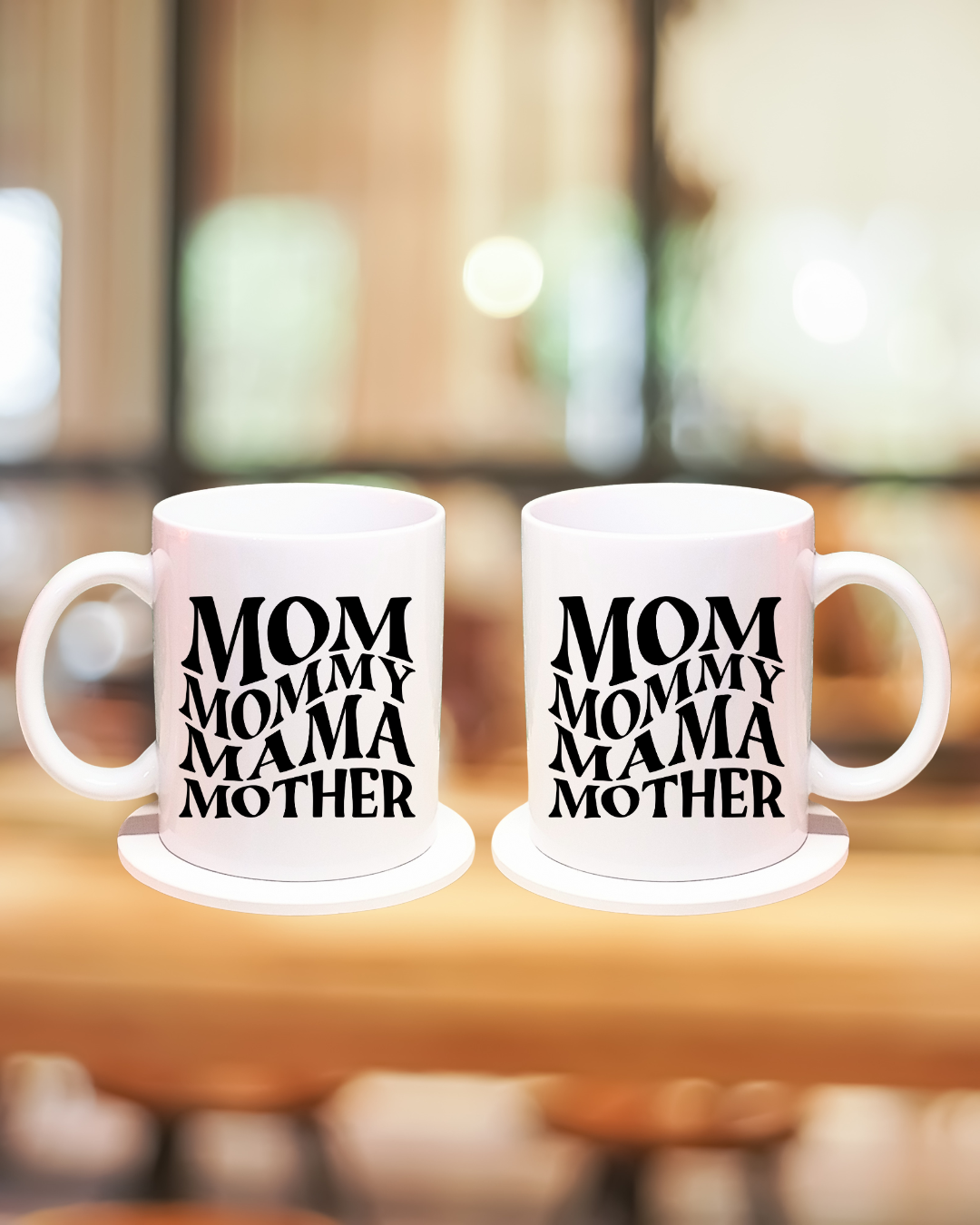 Mom Ceramic Mug & Coaster | Mother's Day Gift, Mom Birthday Gift, Coffee Lover Gift