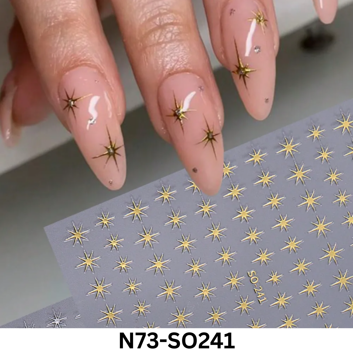 3D Star Nails Art Stickers Starlight Stylish tyles Self Adhesive Decals Nail