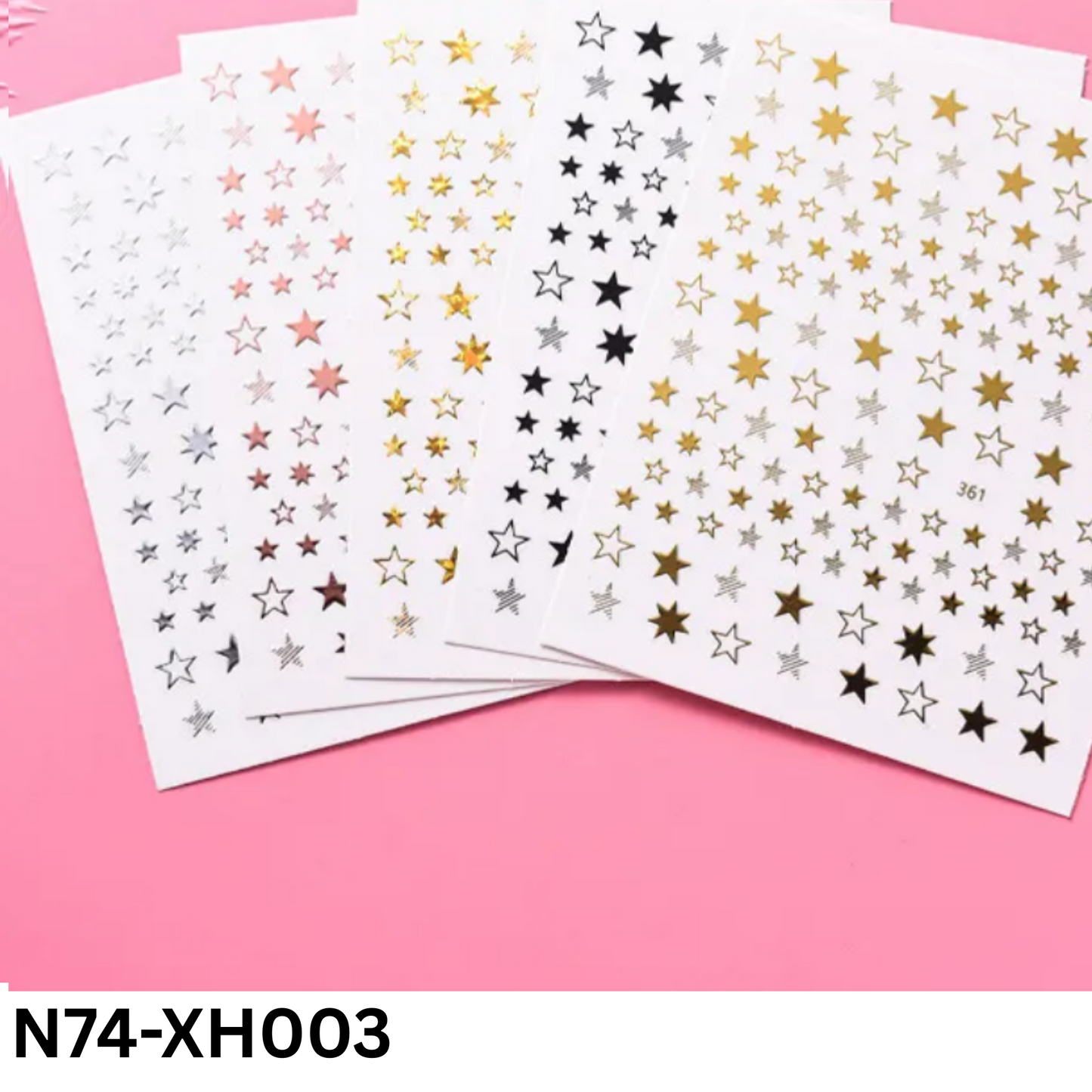 Star Nail Stickers, Nail Star Stickers For Nail Art, 3D Nail Art Star Decals, Small Star Stickers For Nails, Star Nail Design