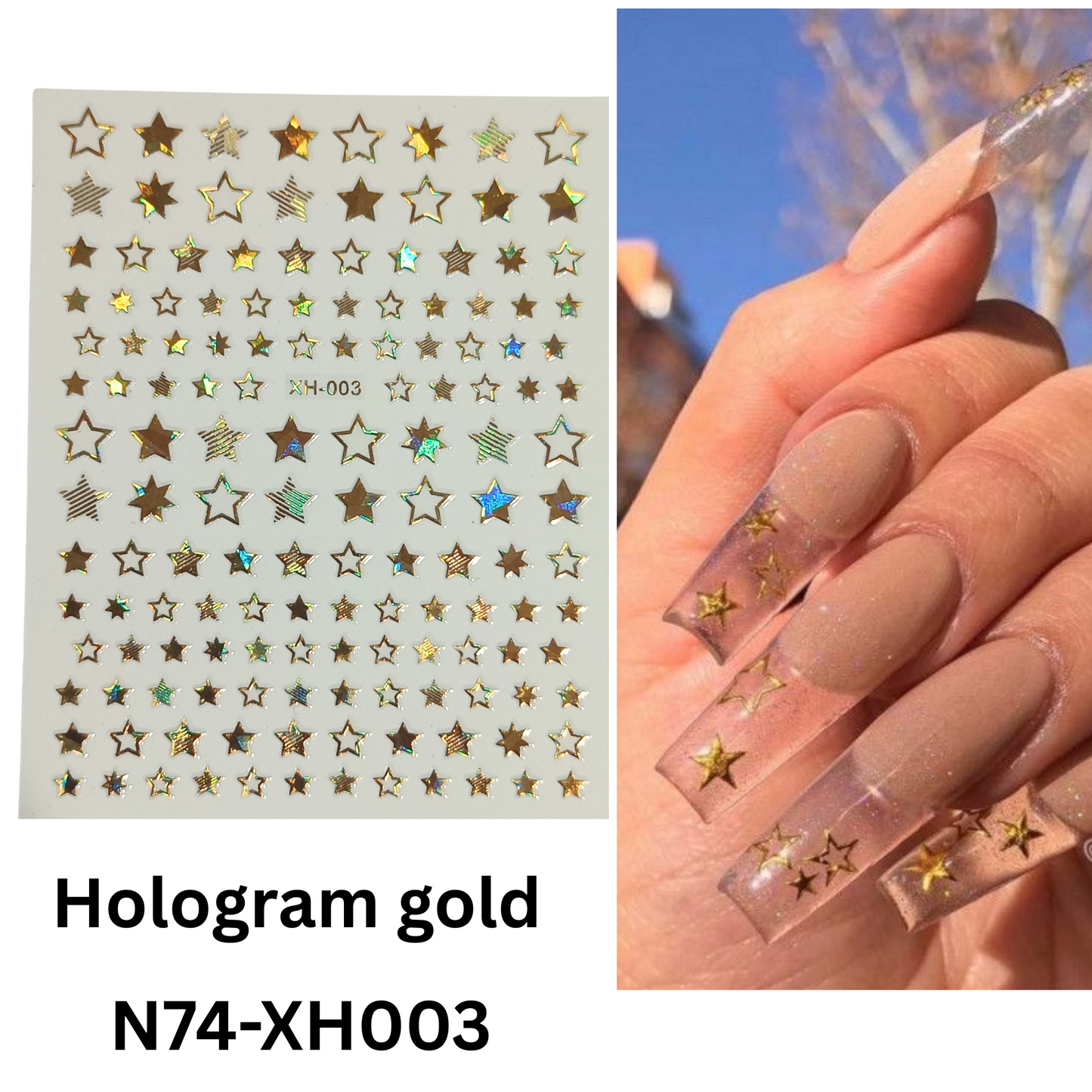 Star Nail Stickers, Nail Star Stickers For Nail Art, 3D Nail Art Star Decals, Small Star Stickers For Nails, Star Nail Design