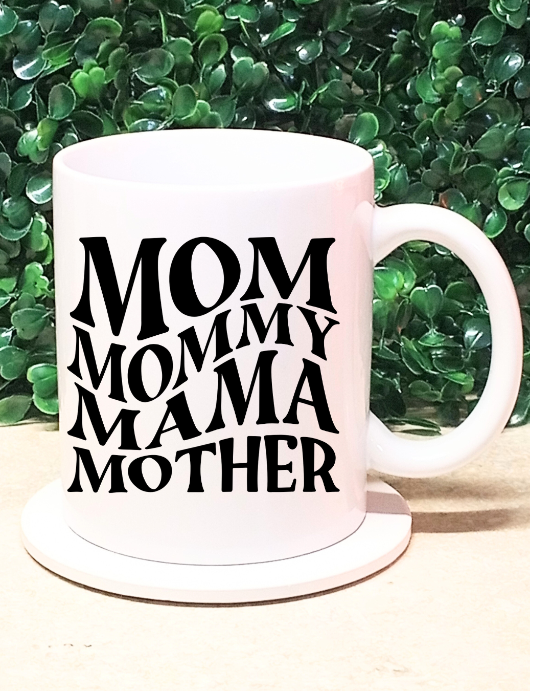 Mom Ceramic Mug & Coaster | Mother's Day Gift, Mom Birthday Gift, Coffee Lover Gift