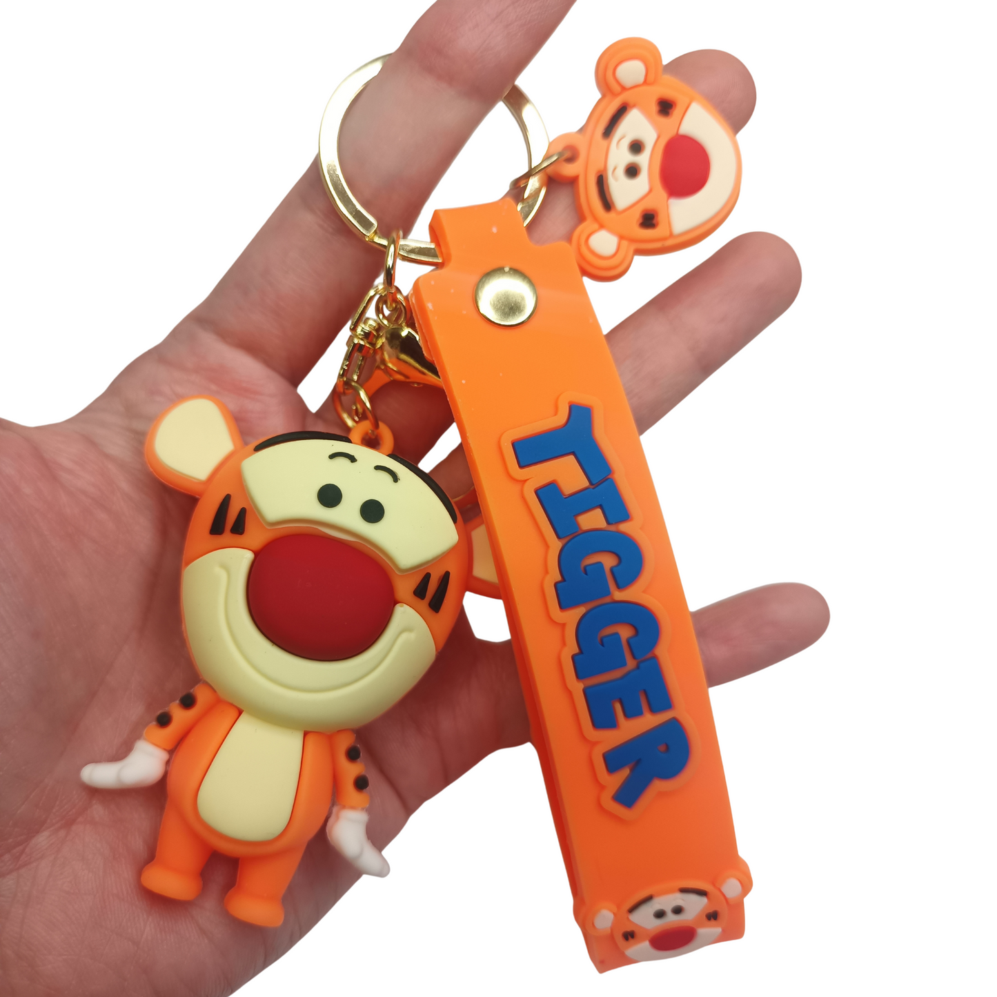 Cute Tigger Keychain with Strap – Cartoon Bag Charm & Gift Idea