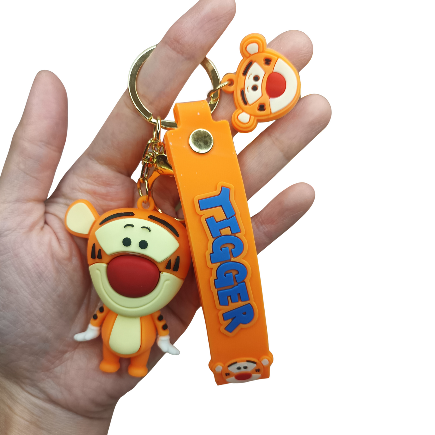 Cute Tigger Keychain with Strap – Cartoon Bag Charm & Gift Idea