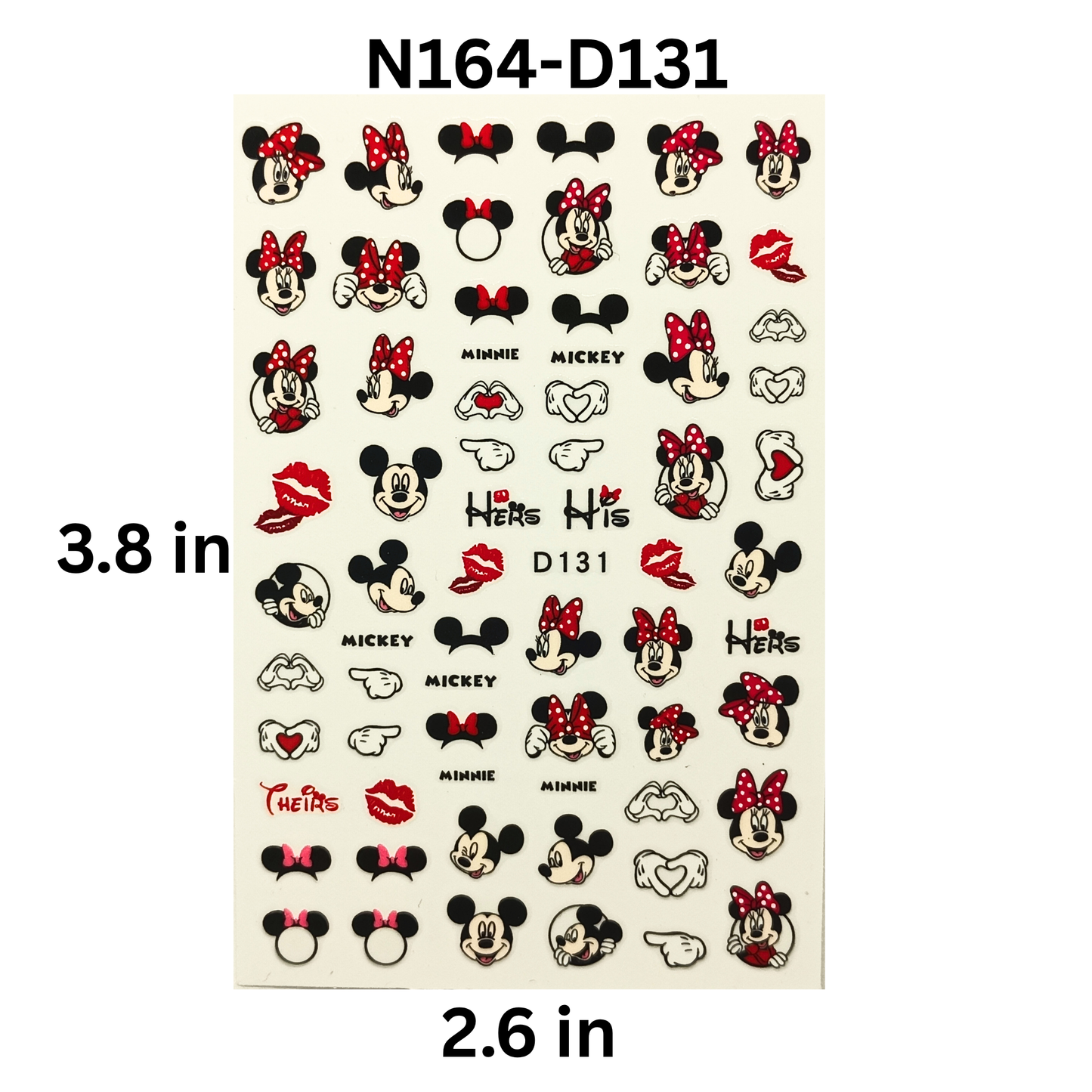 Mickey & Minnie Mouse Nail Stickers – 3D Nail Art for Party or Daily Wear