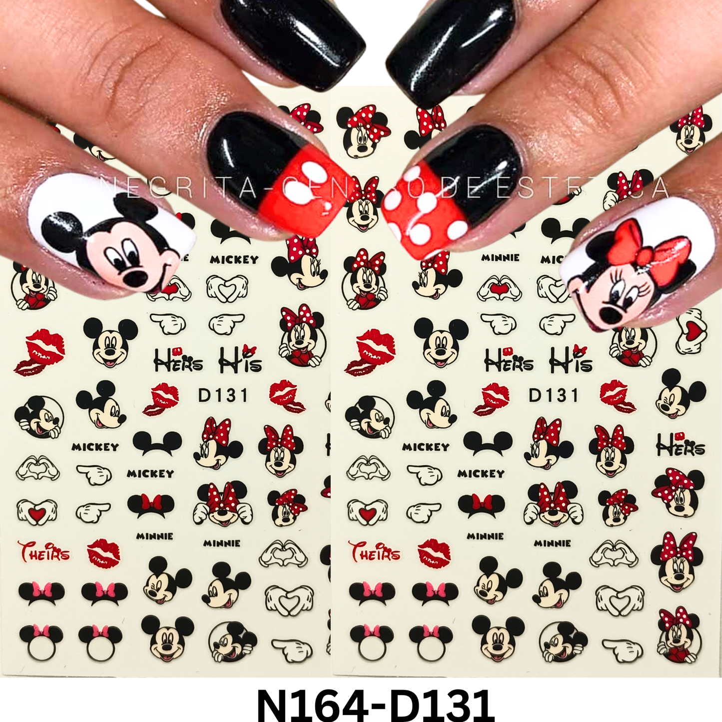 Mickey & Minnie Mouse Nail Stickers – 3D Nail Art for Party or Daily Wear