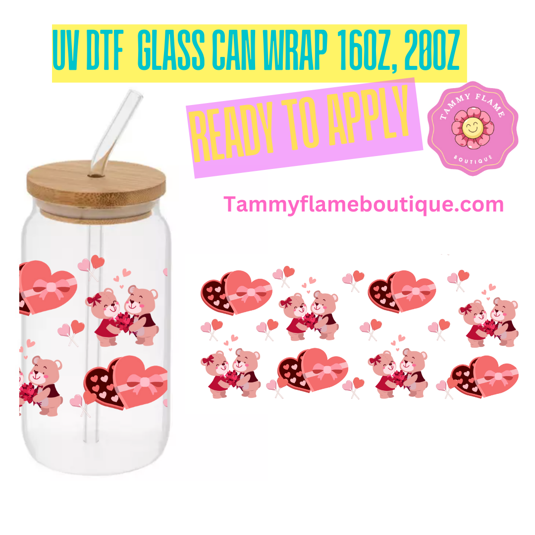 Candy Choco Hug Mug 16oz, 20 oz UV DTF Cup Wraps Bottles & Glassware