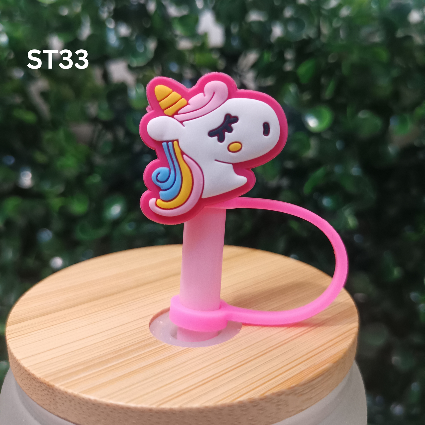 Unicorn Straw Toppers 8mm – Magical Reusable Silicone Covers for Tumblers & Cups | Cute & Whimsical Drink Accessories