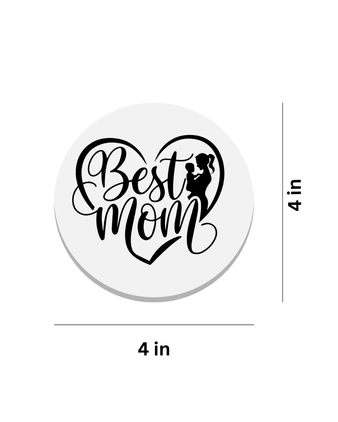 Set of 2Best Mom Ceramic Coaster Set of 2 Mothers Day Gift for Mom Mama Mommy