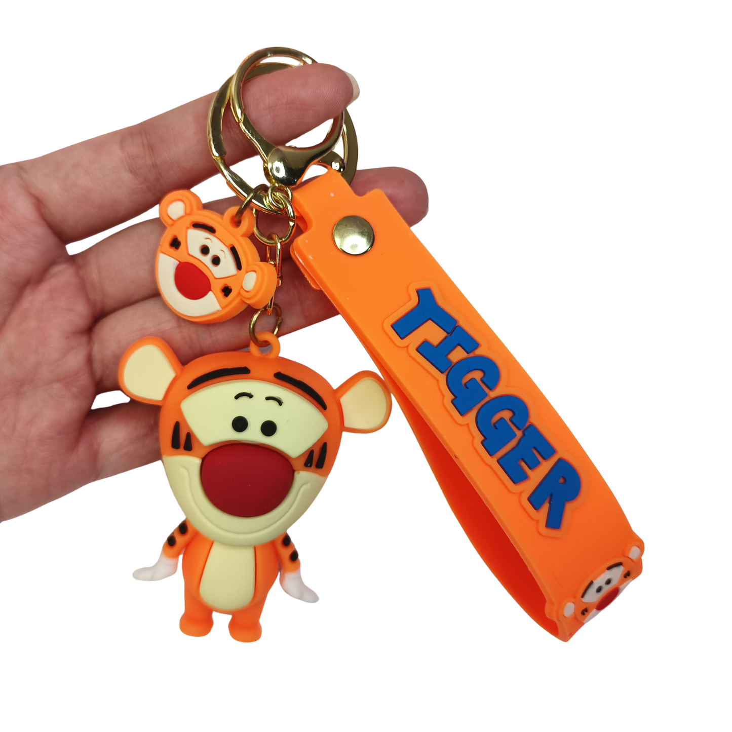 Cute Tigger Keychain with Strap – Cartoon Bag Charm & Gift Idea