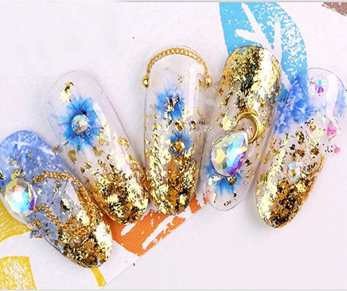 Holographic Nail Glitter Foils, 12 Colors Sparkly Ultra-Thin Foil Nail, Nail design