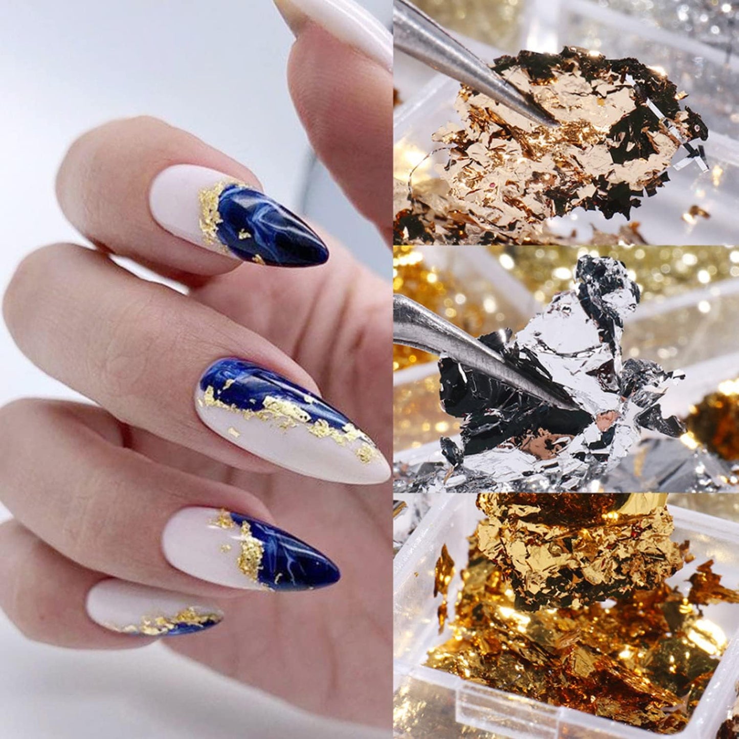 Holographic Nail Glitter Foils, 12 Colors Sparkly Ultra-Thin Foil Nail, Nail design