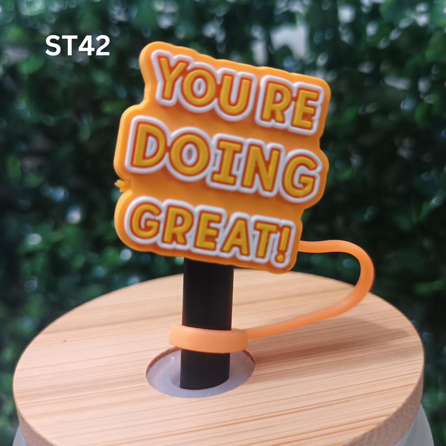 Positive Message Straw Topper – Tumbler Accessory 10mm