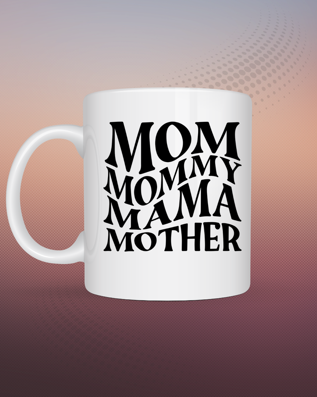 Mom Ceramic Mug & Coaster | Mother's Day Gift, Mom Birthday Gift, Coffee Lover Gift