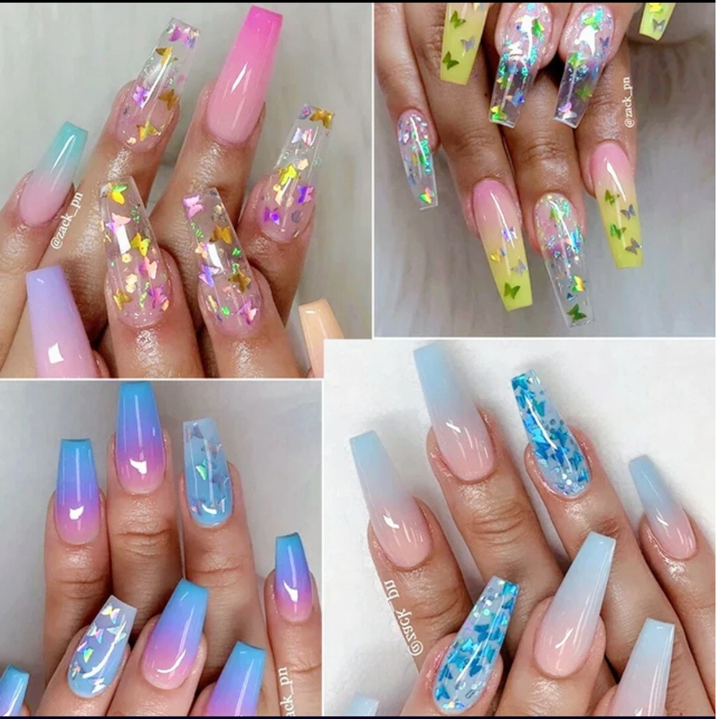 12 Color set 3D STAR Nail Glitter Sequins, Nail Art design, nail Flakes