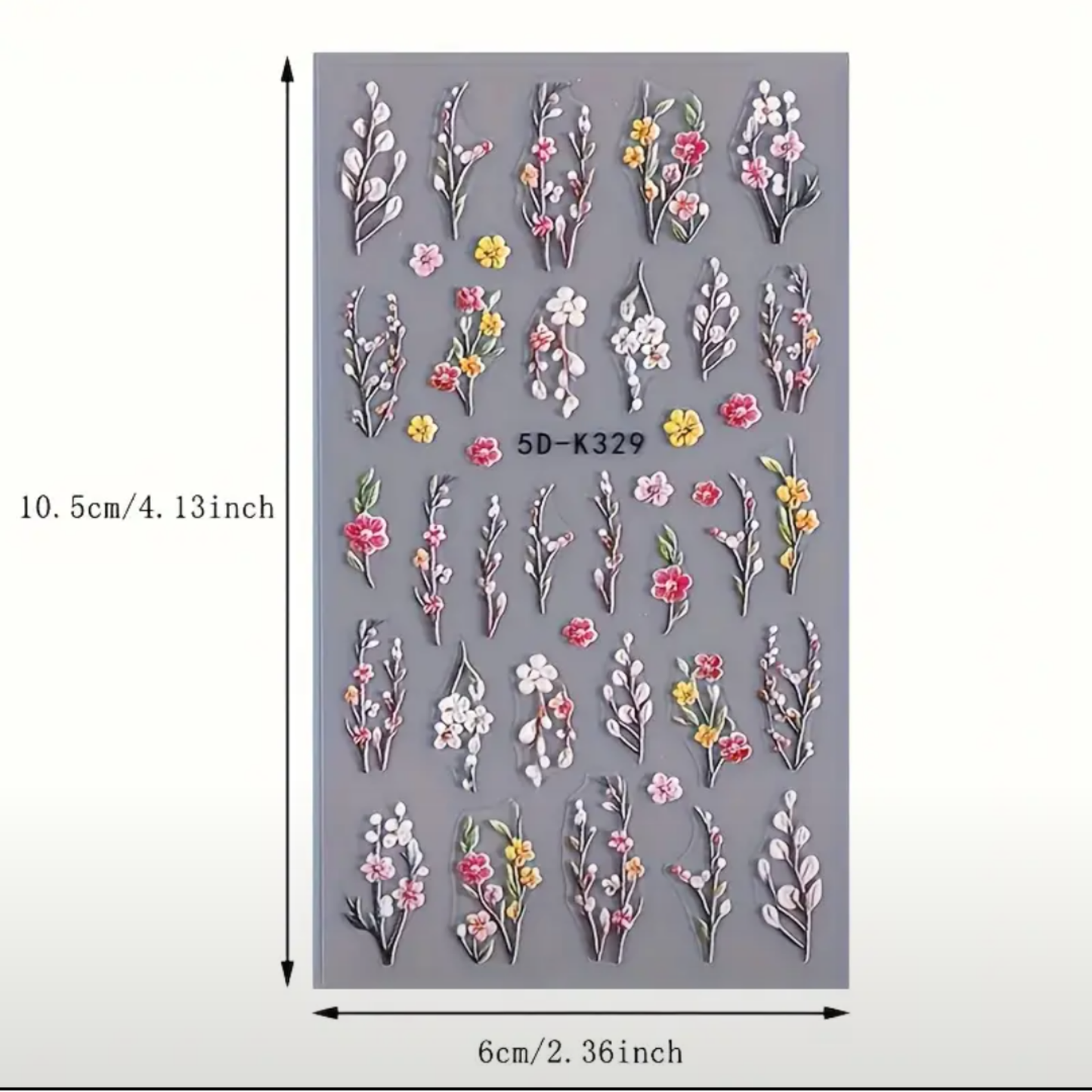 5D Floral Nail Stickers, Spring Daisy Nail Stickers,Manicure Decoration, Nail Stickers