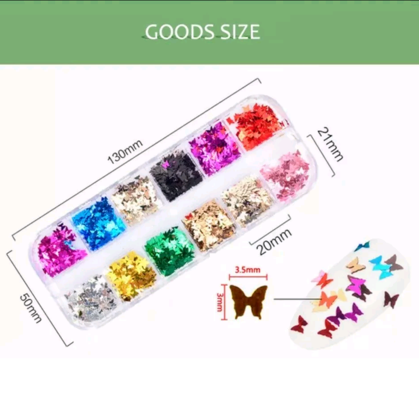 12 Color set 3D STAR Nail Glitter Sequins, Nail Art design, nail Flakes