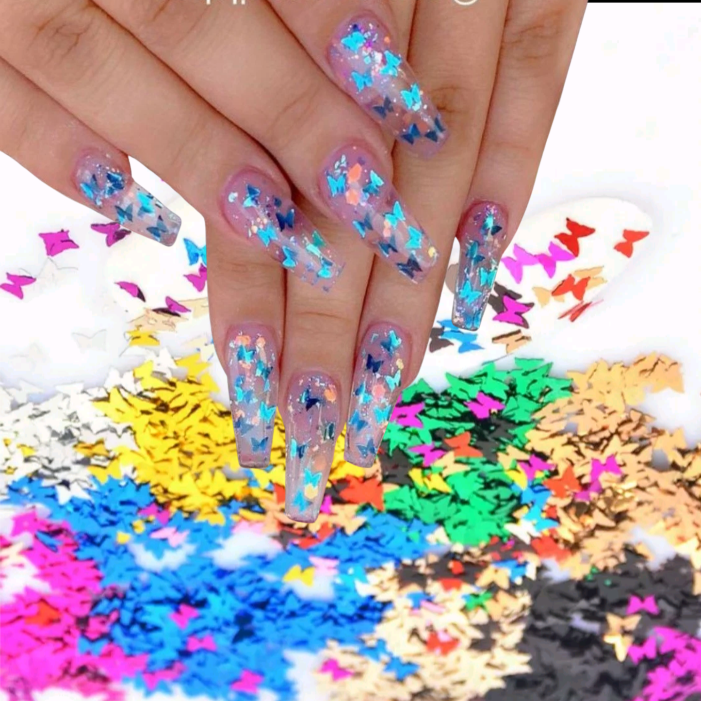 12 Color set 3D STAR Nail Glitter Sequins, Nail Art design, nail Flakes