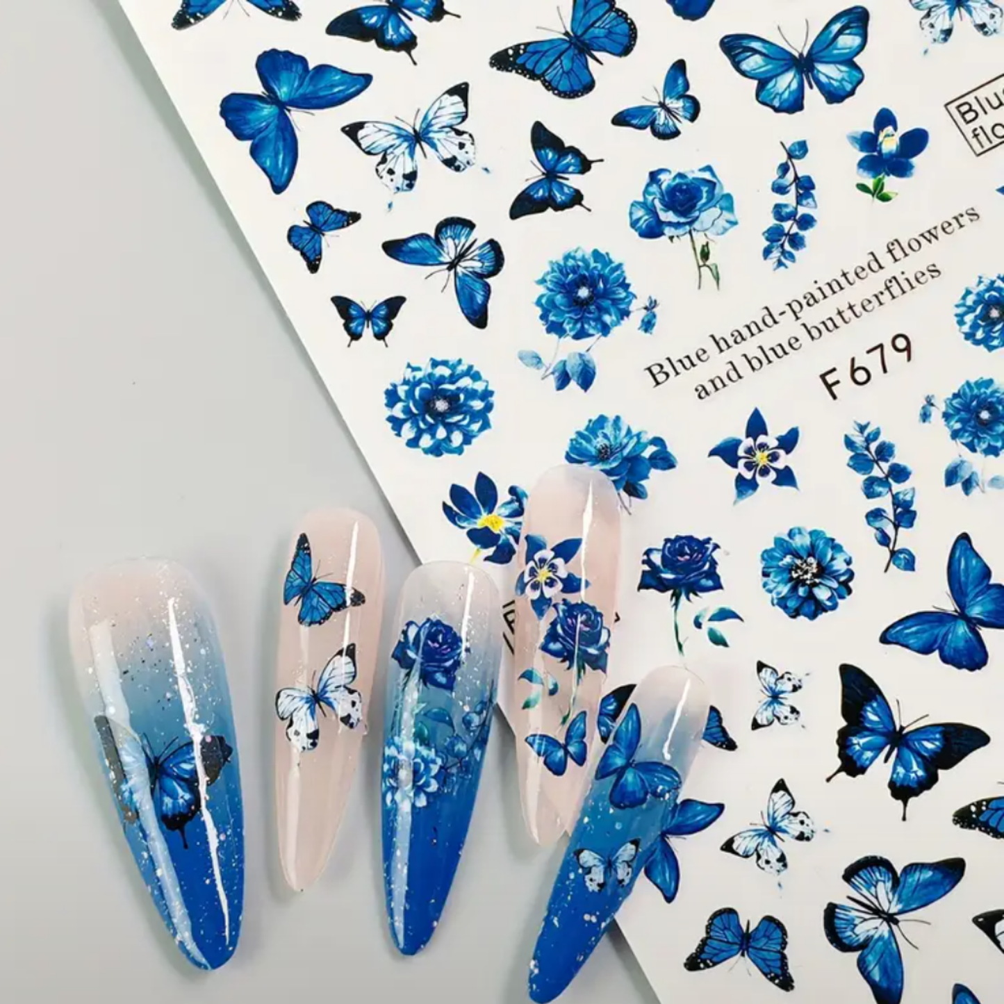 3D Butterfly & Floral Nail Art Stickers - Self-Adhesive, Sparkling Spring,Summer Decals for Manicure, Nail Stickers