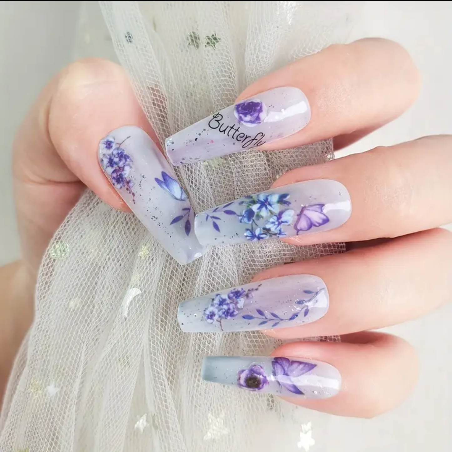 3D Butterfly & Floral Nail Art Stickers, Spring/Summer Decals for Manicure, Gel, Dipping, Acrylic