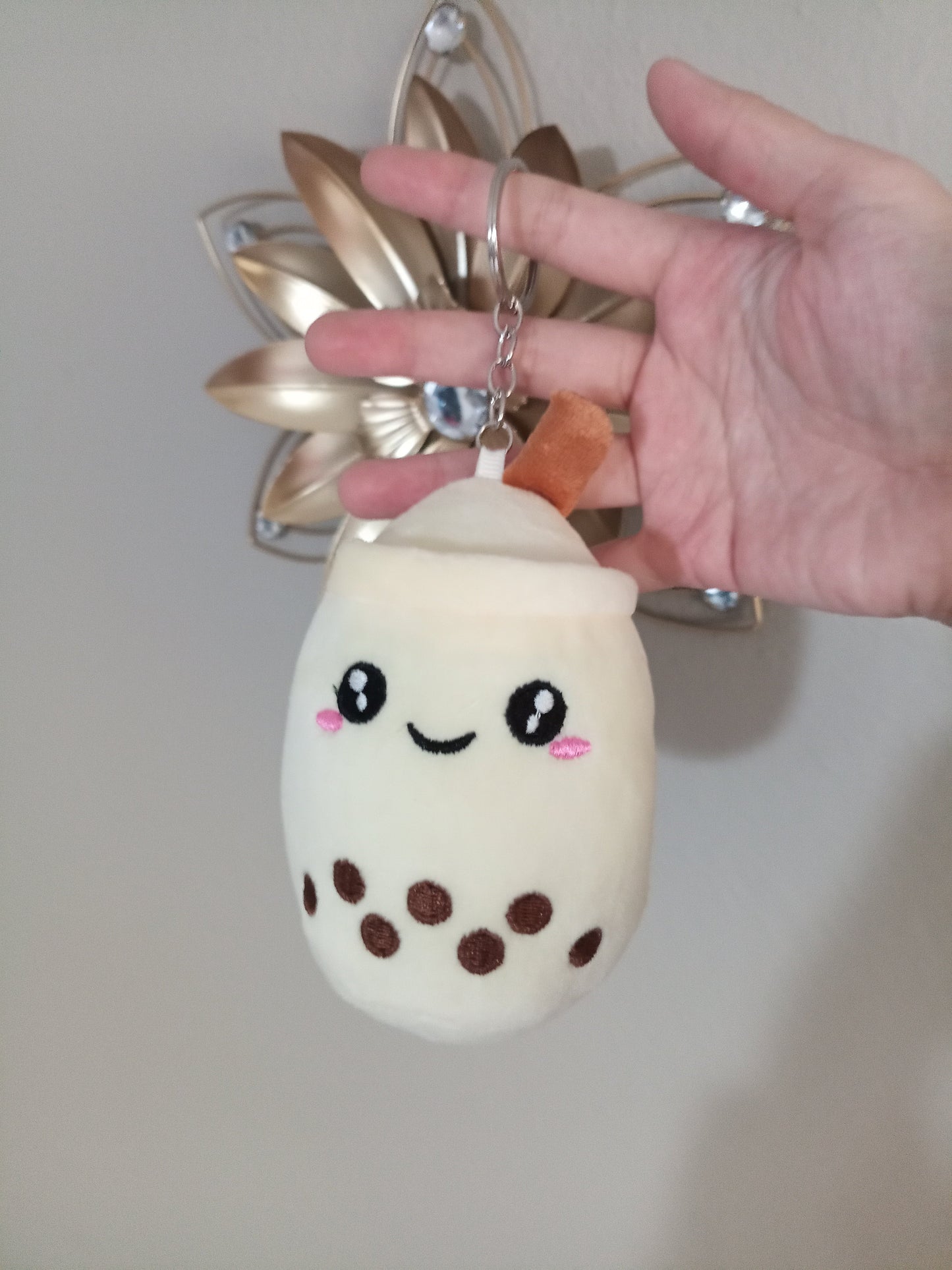 PEARL BOBA MILK TEA CUP PLUSH KEYCHAIN