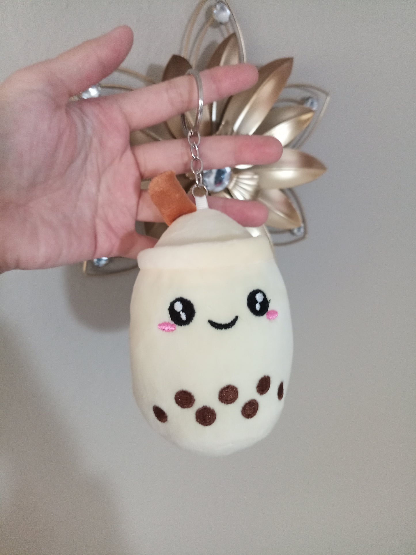 PEARL BOBA MILK TEA CUP PLUSH KEYCHAIN