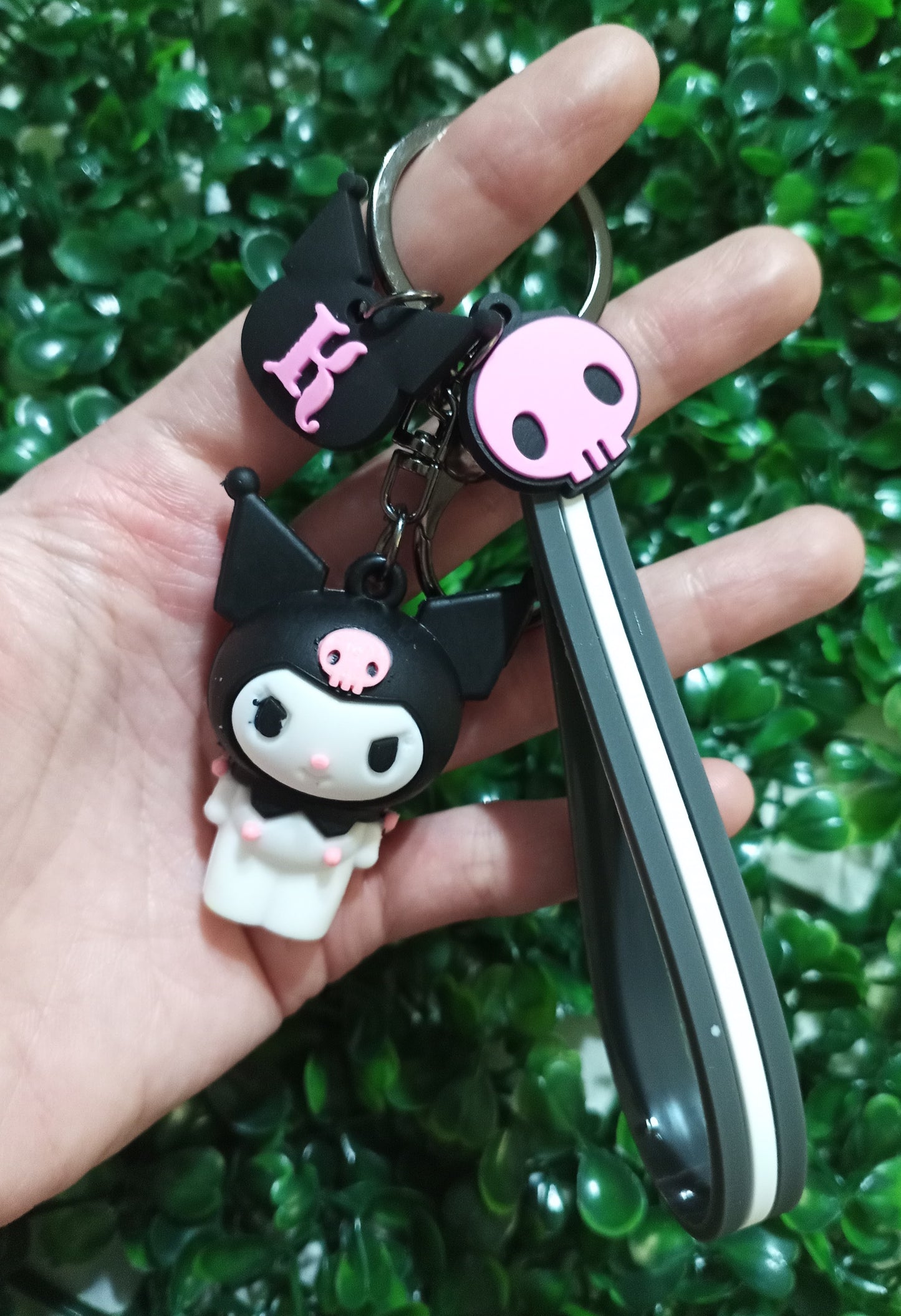 Kuromi with Charm Keychain Car Keys, Backpack
