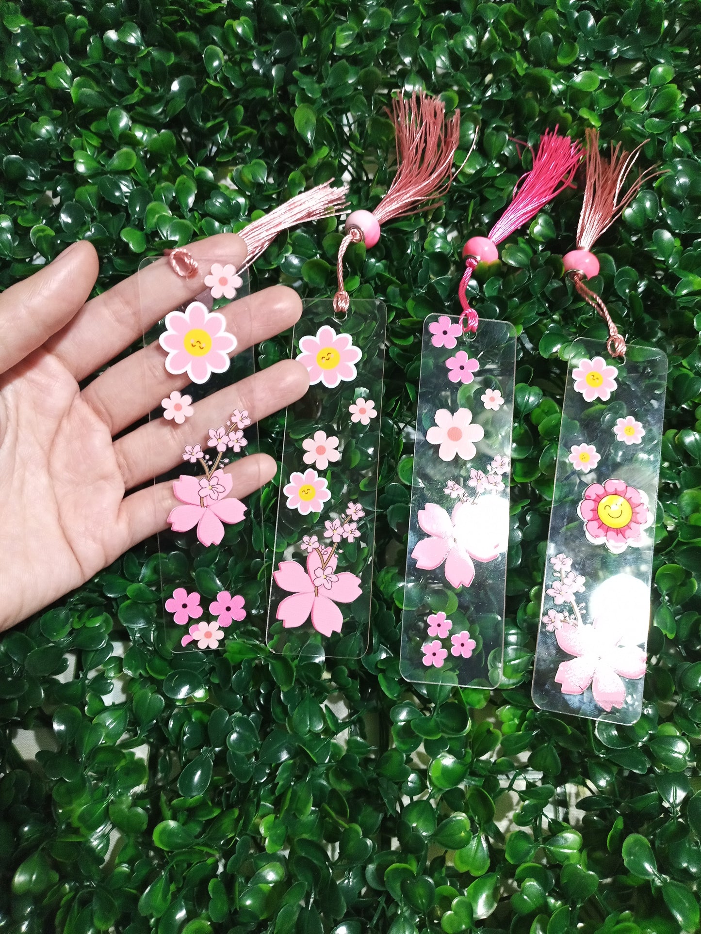 Custom surprise floral bookmark, Flowers Flame Boutique Bookmark, Bookmark, Handmade bookmark, Cute Bookmark, Study supplies, Book Decoration