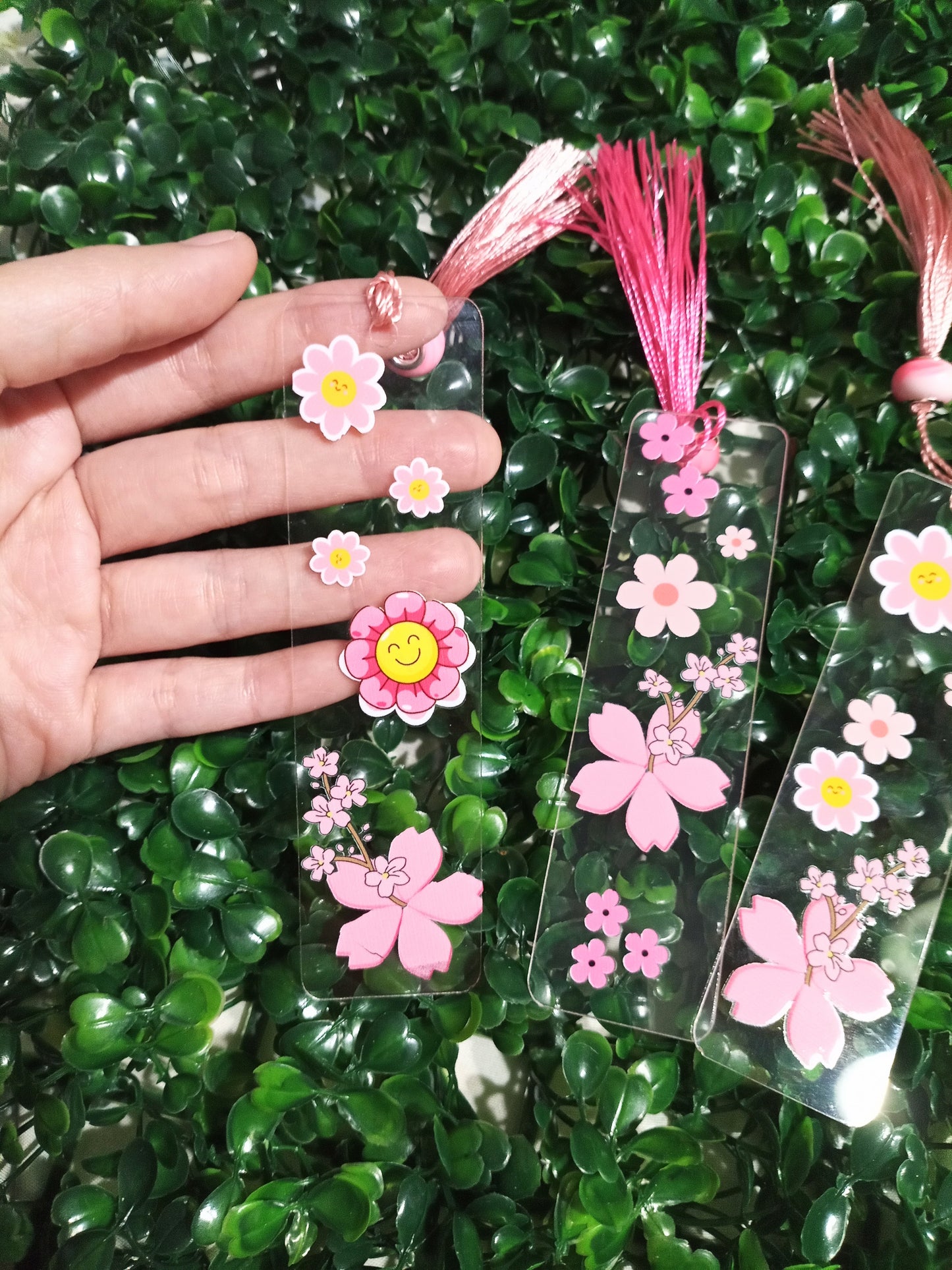 Custom surprise floral bookmark, Flowers Flame Boutique Bookmark, Bookmark, Handmade bookmark, Cute Bookmark, Study supplies, Book Decoration