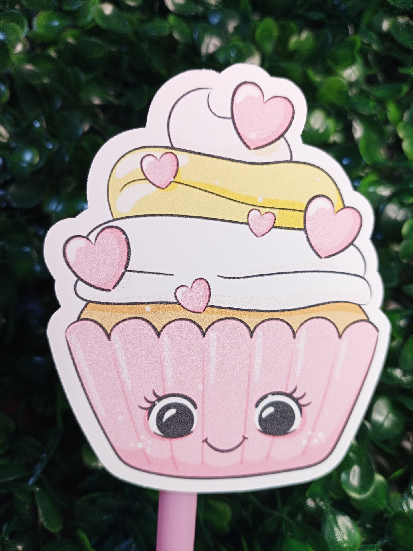 Cute Cupcake Sticker – Adorable Chibi Sticker for Notebook, Laptop, Water Bottle (3 inches)