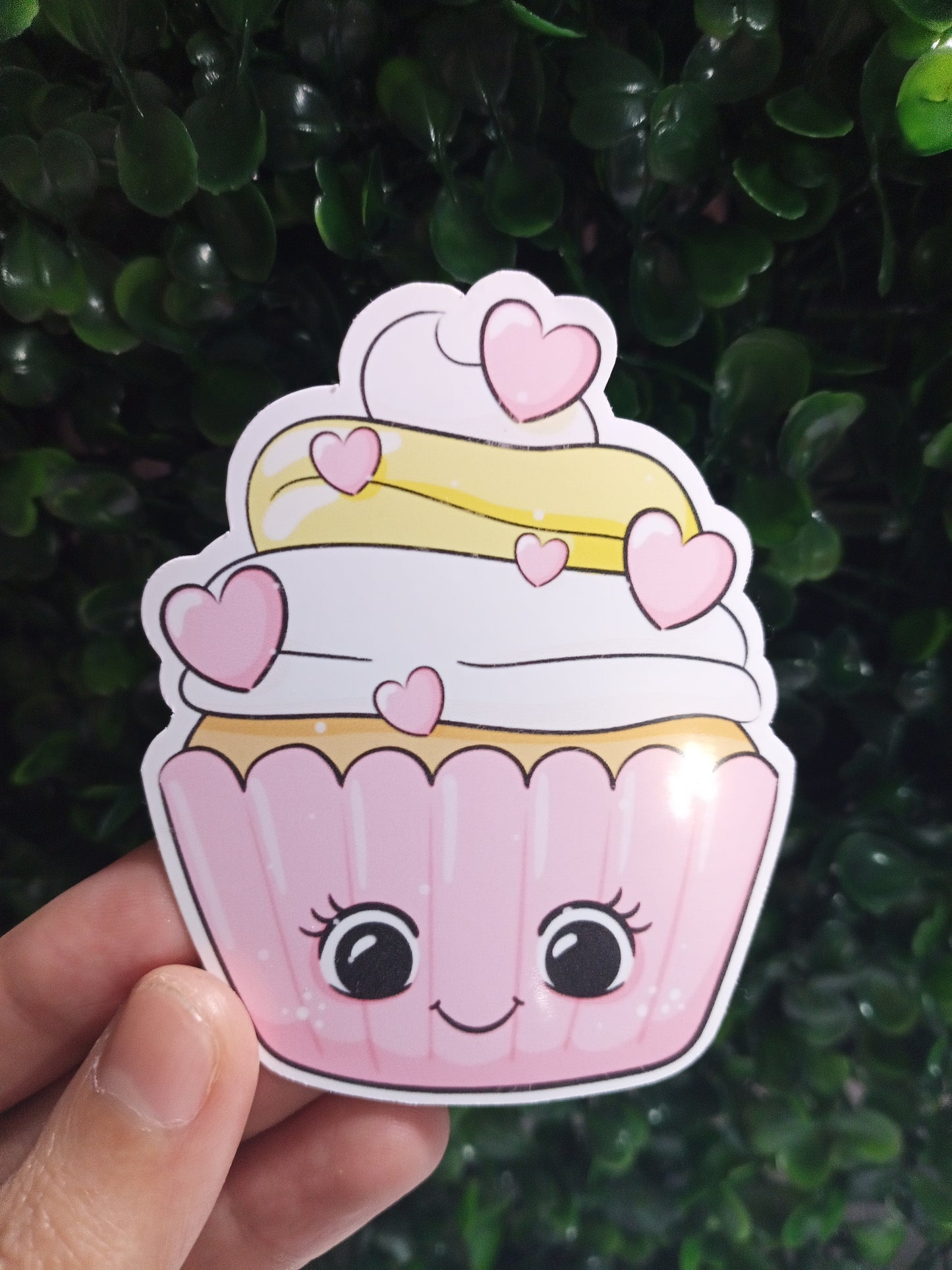 Cute Cupcake Sticker – Adorable Chibi Sticker for Notebook, Laptop, Water Bottle (3 inches)