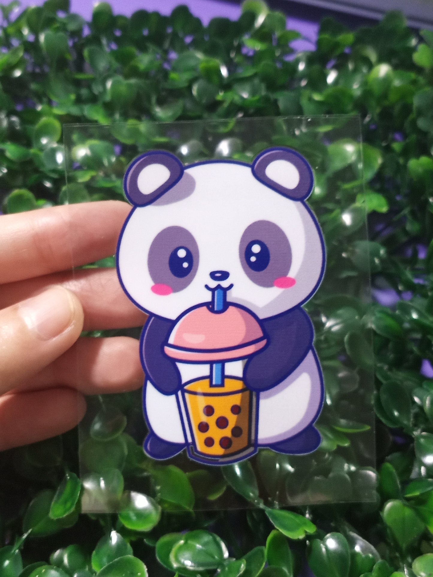 Bear Boba Tea UV DTF Transfer – High-Quality Waterproof Decal for Car – Vibrant Colors & Durable