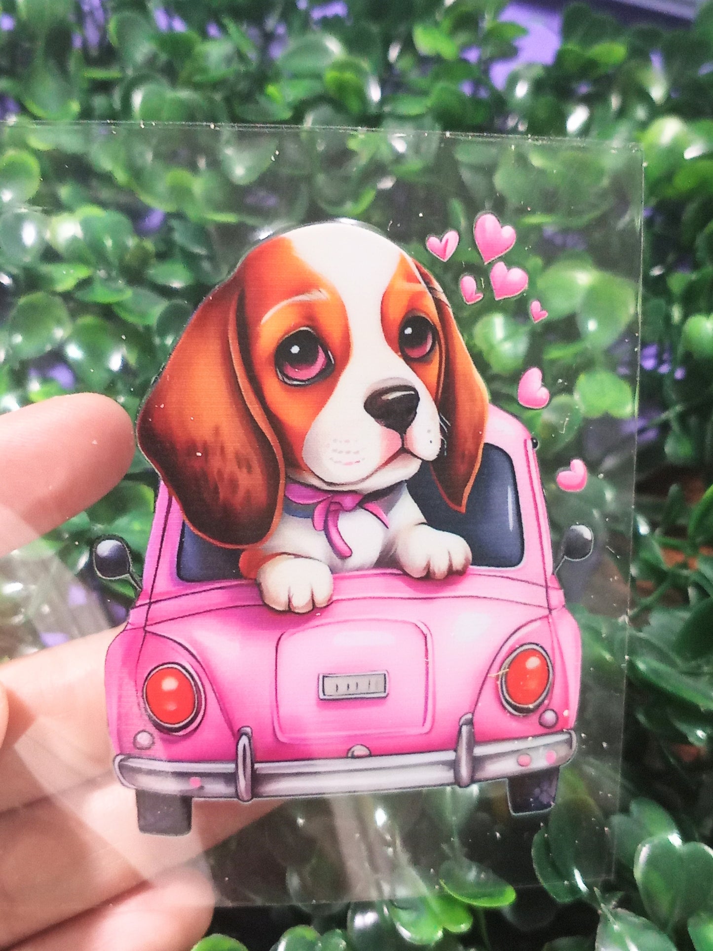 Dog Lovers’ UV DTF Transfer – High-Quality Waterproof Decal for Car – Scratch-Resistant