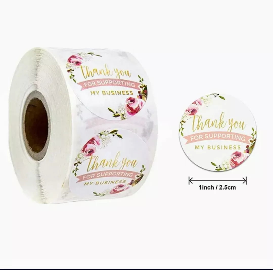 THANK YOU FOR SUPPORTHING MY SMALL BUSINESS KRAFT ENVELOPE SEALS LABELS STICKERS
