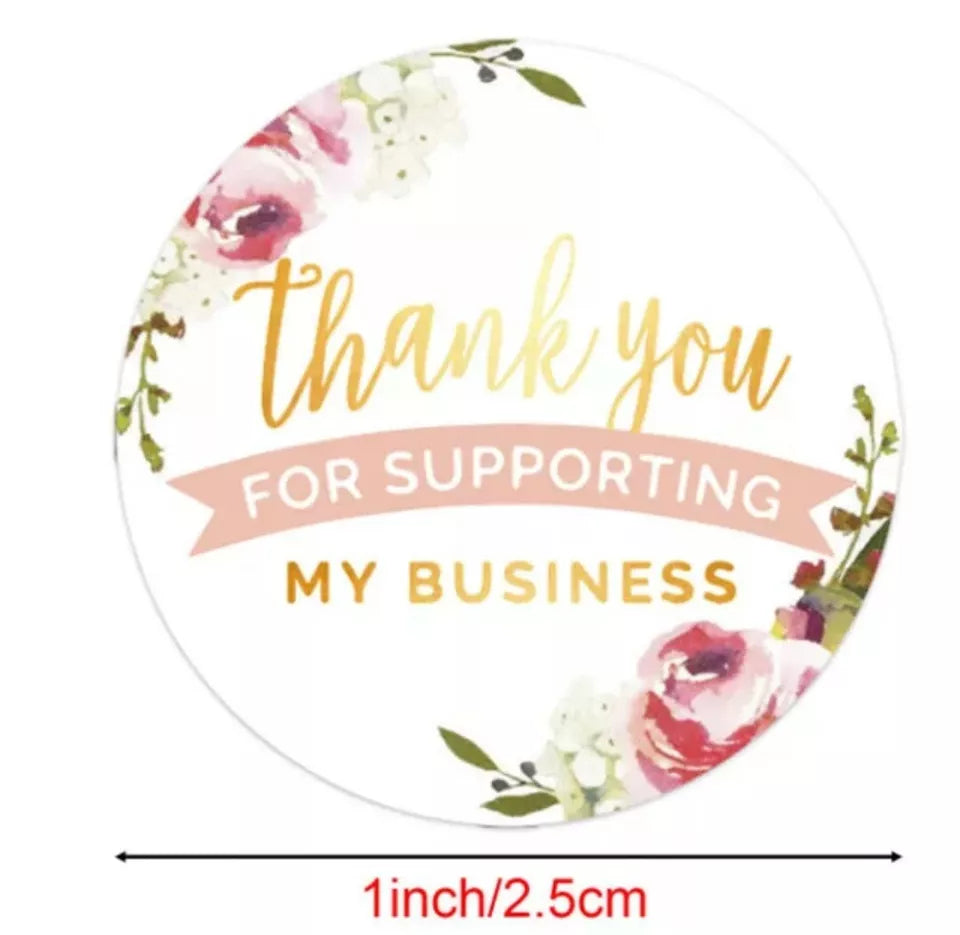THANK YOU FOR SUPPORTHING MY SMALL BUSINESS KRAFT ENVELOPE SEALS LABELS STICKERS