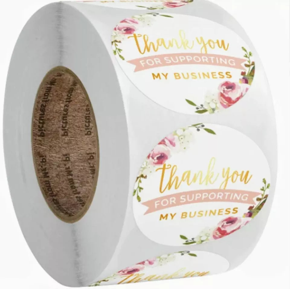 THANK YOU FOR SUPPORTHING MY SMALL BUSINESS KRAFT ENVELOPE SEALS LABELS STICKERS