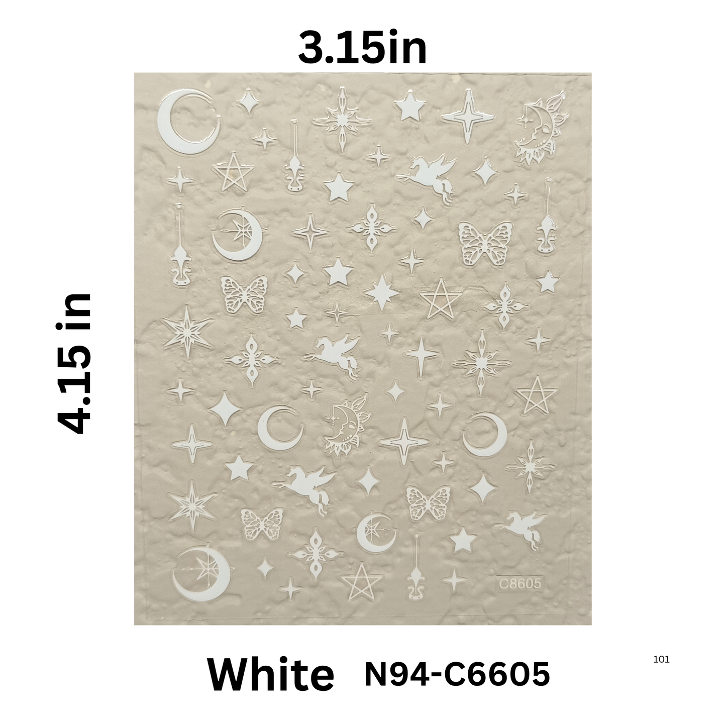 Celestial Nail Art Stickers – Sun Moon Star Nail Decals for DIY & Salon Manicure