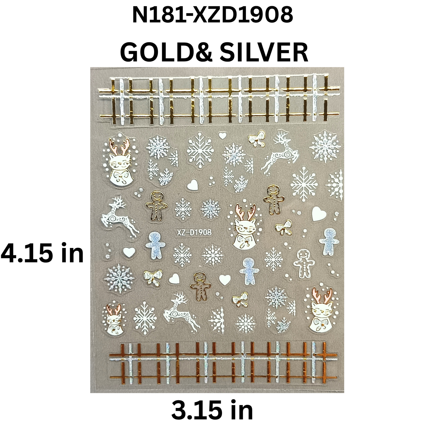 Christmas Nail Decals – Fun Holiday Reindeer Nail Decorations