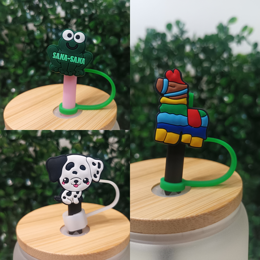 Cute Animal Straw Topper | 8mm & 10mm Silicone Cup Accessory